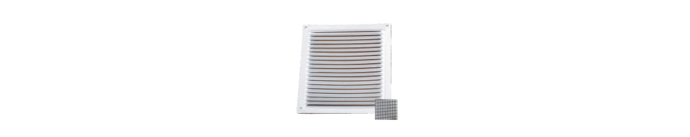 REJILLA DE ALUMINIO CON MOSQUITERA 170X170 MM