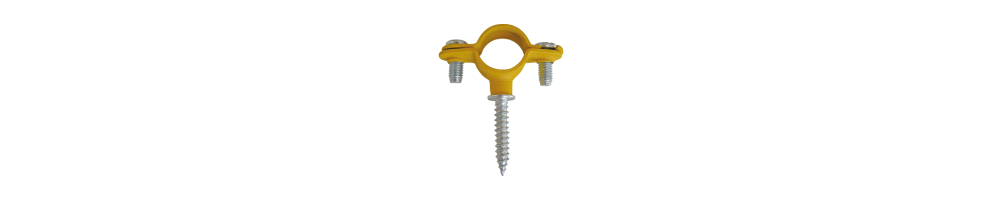 ABRAZADERA M6 CTA AMARILLA CON TIRAFONDO