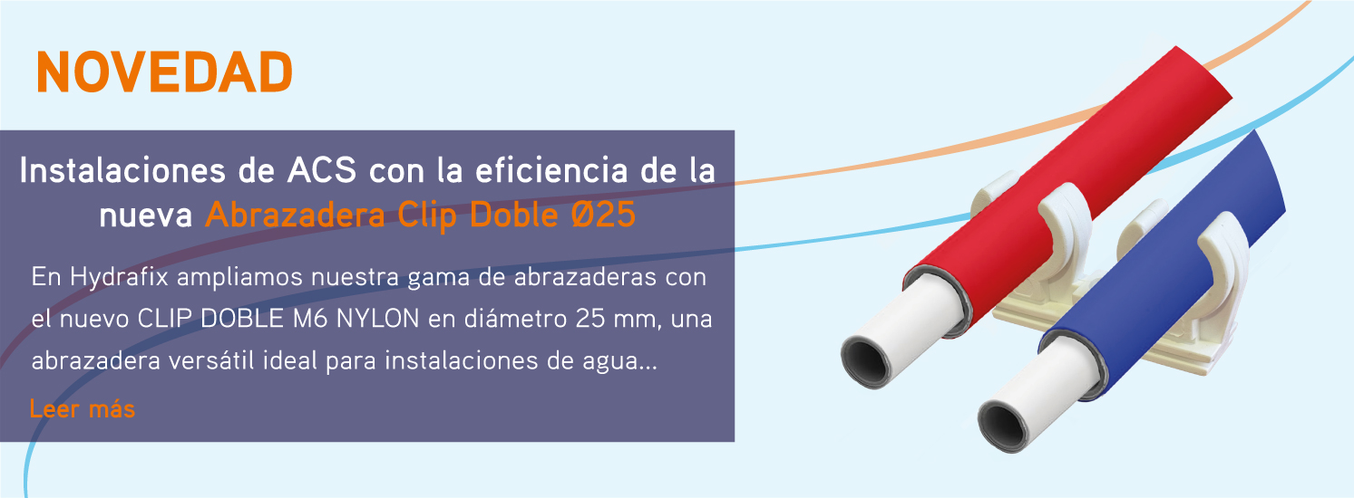  Abrazadera Clip Doble Ø25